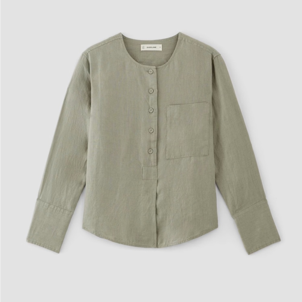 Everlane Popover Linen Top